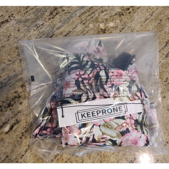 New Women's Tankini Swimsuit Top Size 8 Adjustable Straps Ruffle Tropical Flower - Picture 12 of 12